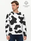 Мужской лонгслив базовый / COW PRINT