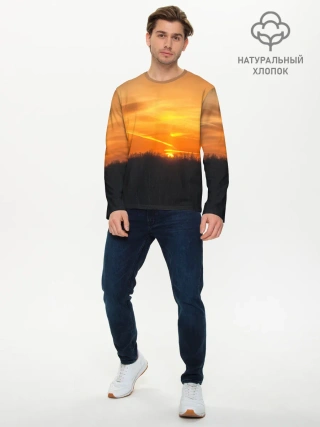 Мужской лонгслив базовый / Закат