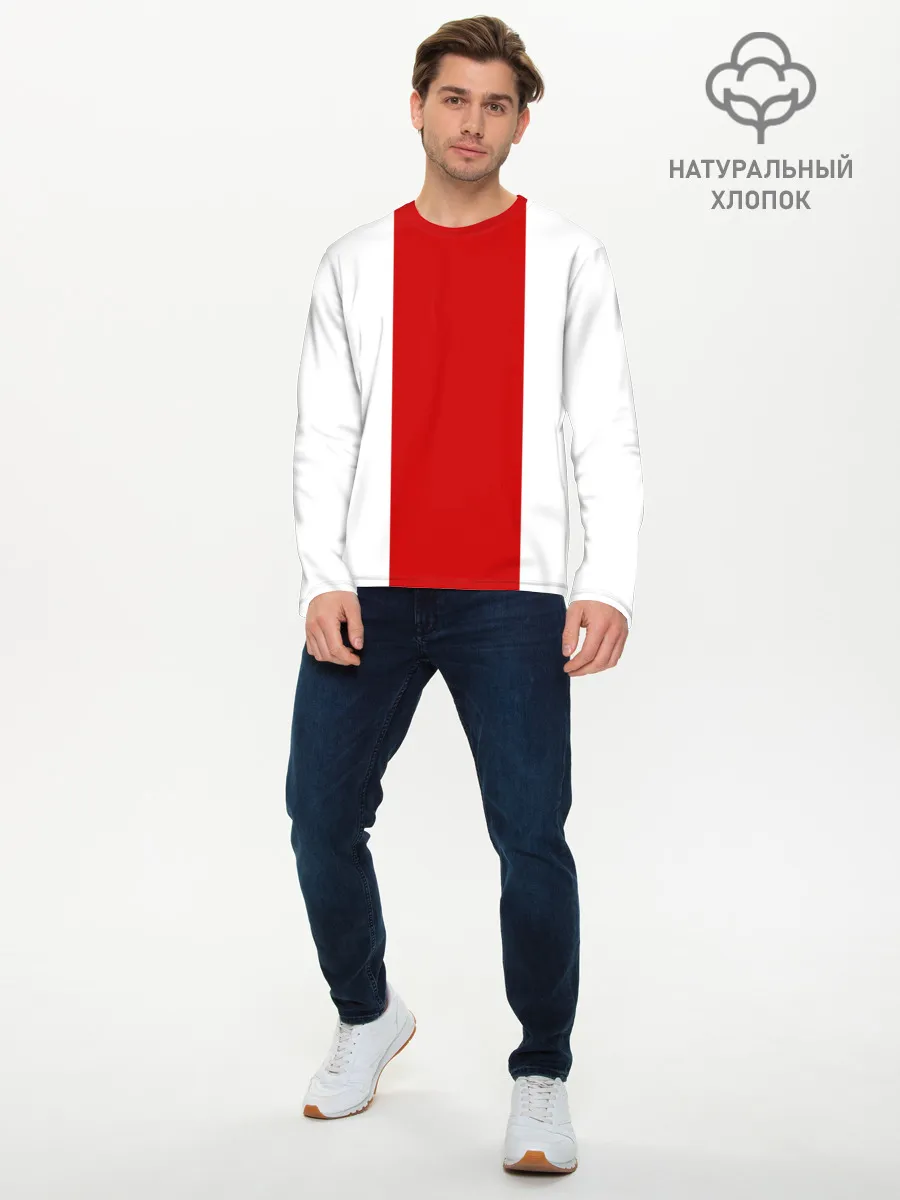 Мужской лонгслив базовый / Флаг Беларуси