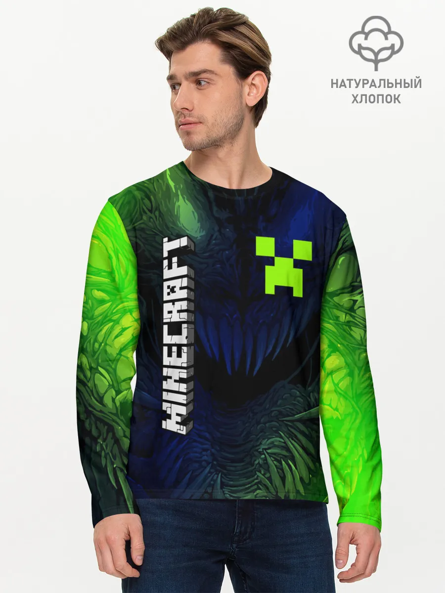 Мужской лонгслив базовый / MINECRAFT / МАЙНКРАФТ