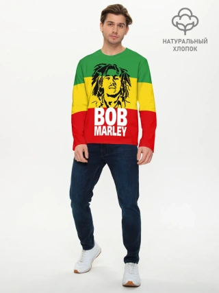 Мужской лонгслив базовый / Bob Marley