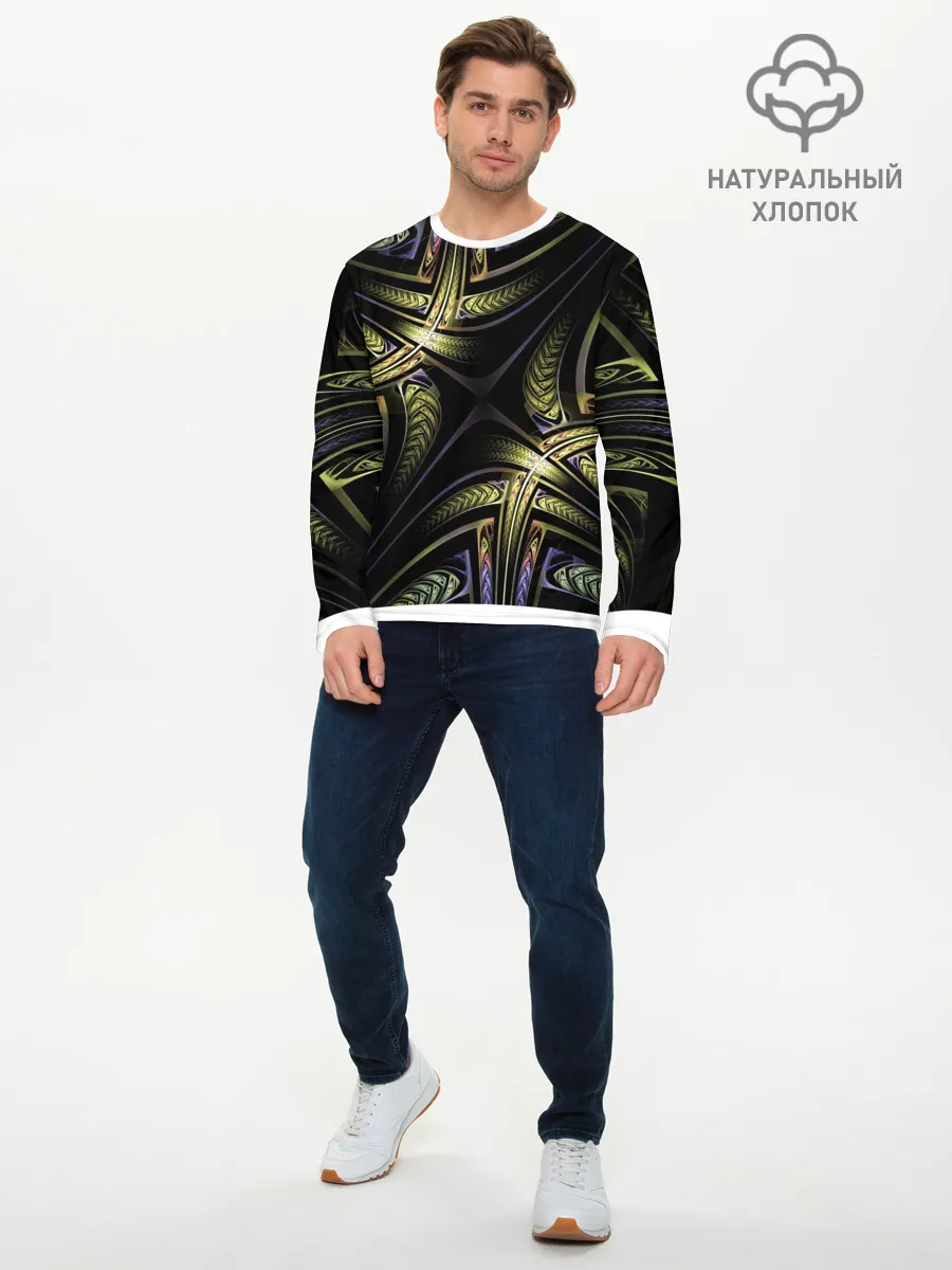 Мужской лонгслив базовый / Абстракция