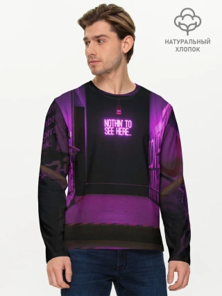 Мужской лонгслив базовый / Неоновый стиль