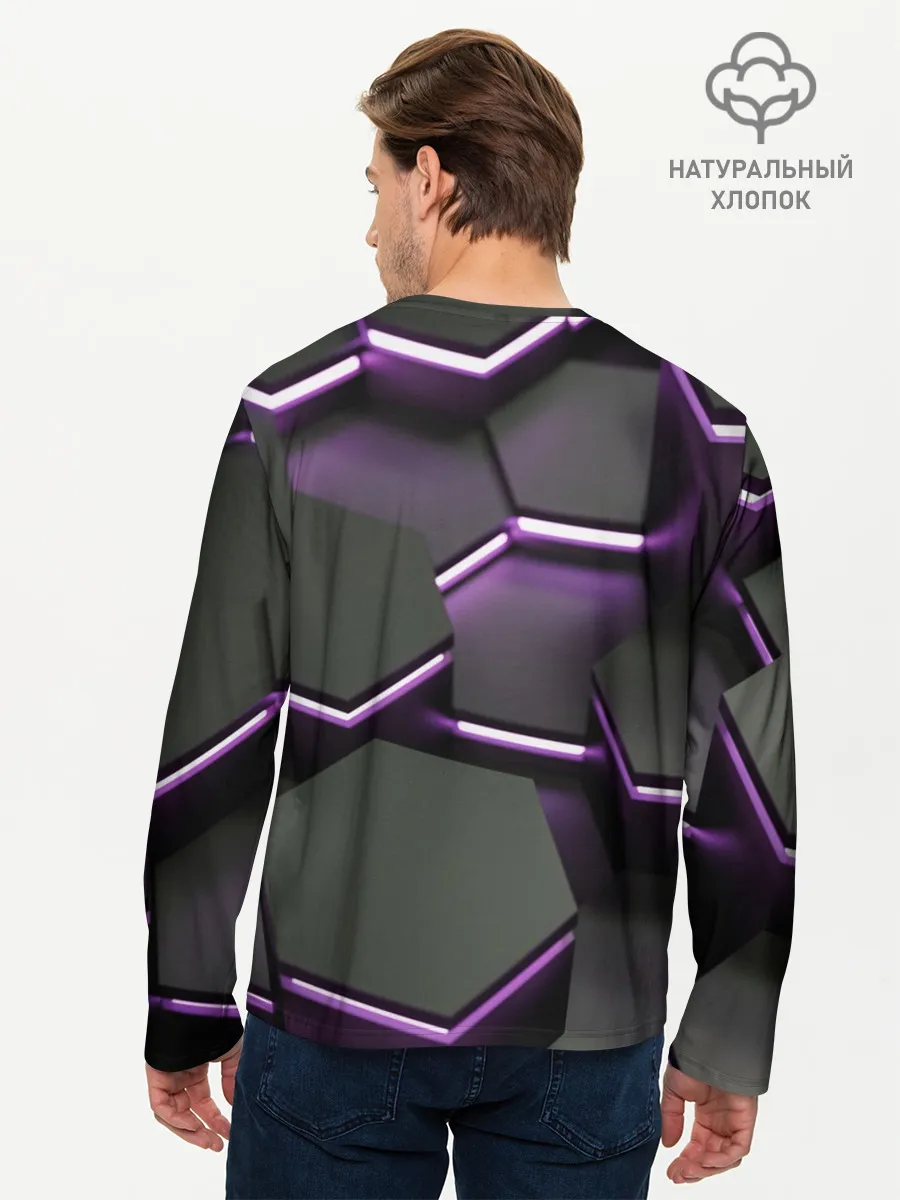 Мужской лонгслив базовый / Neon light
