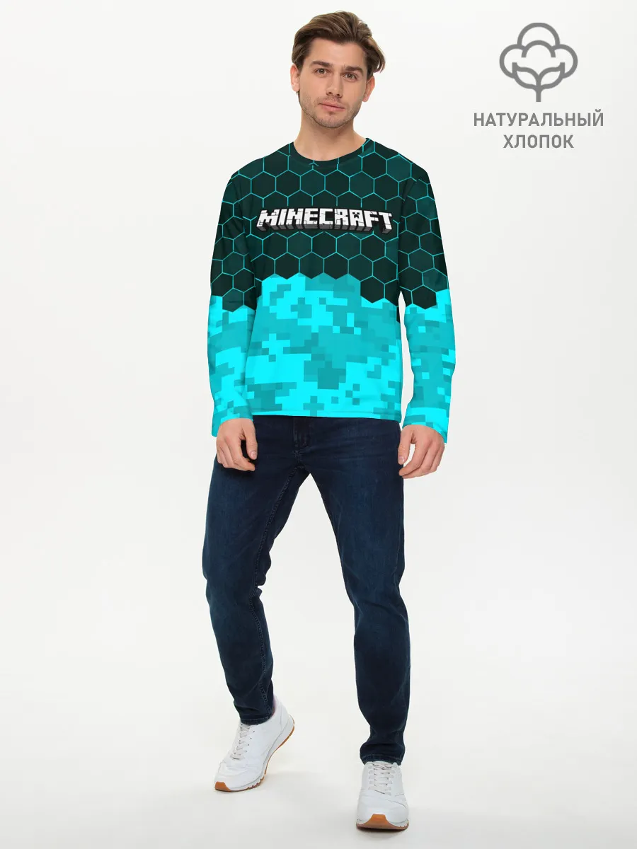 Мужской лонгслив базовый / MINECRAFT / МАЙНКРАФТ