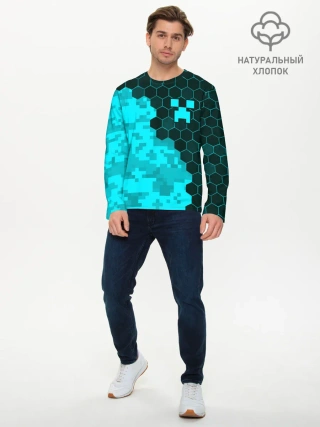 Мужской лонгслив базовый / MINECRAFT / МАЙНКРАФТ