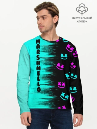Мужской лонгслив базовый / Marshmello