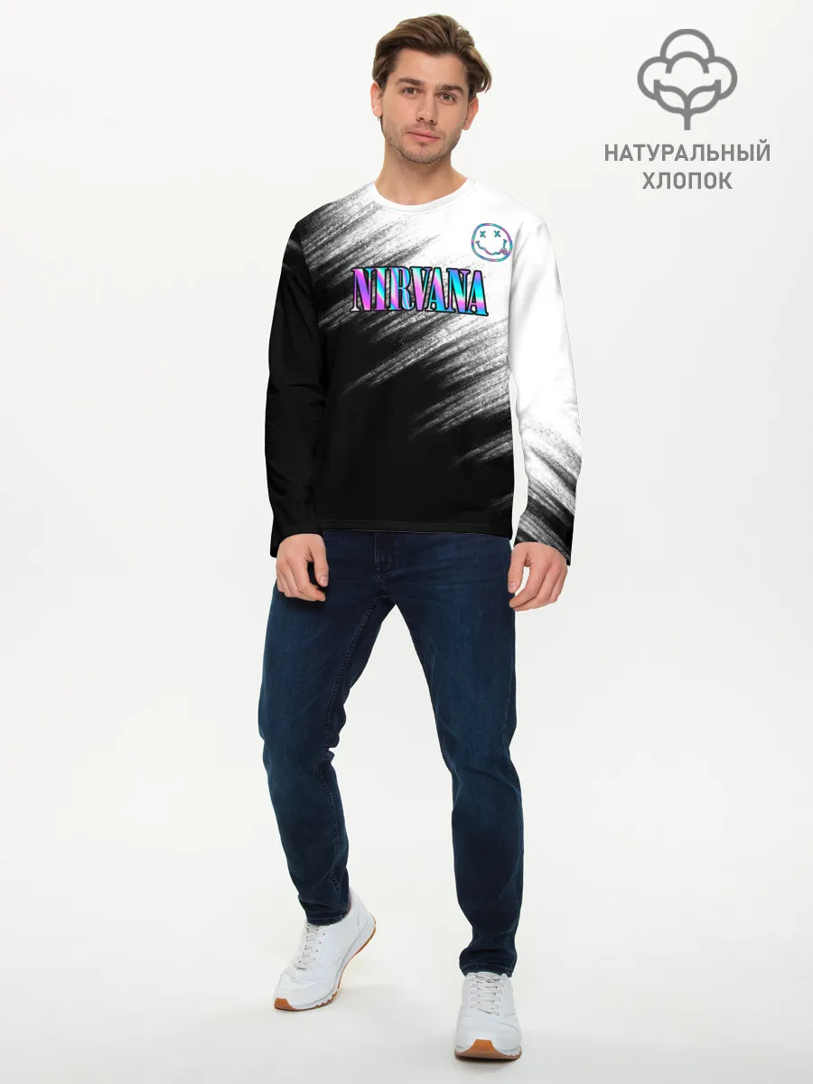 Мужской лонгслив базовый / nirvana