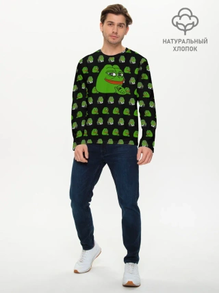 Мужской лонгслив базовый / Frog Pepe