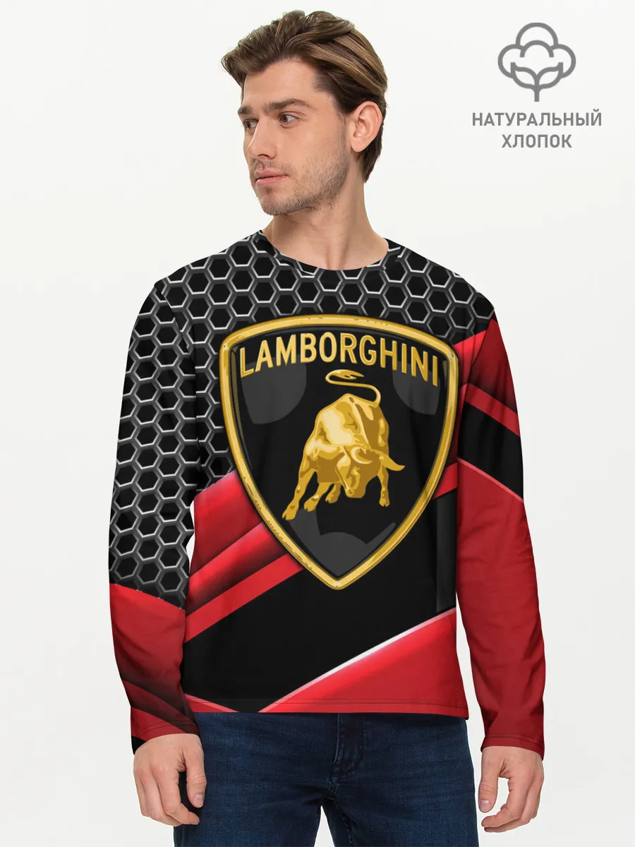 Мужской лонгслив базовый / Lamborghini