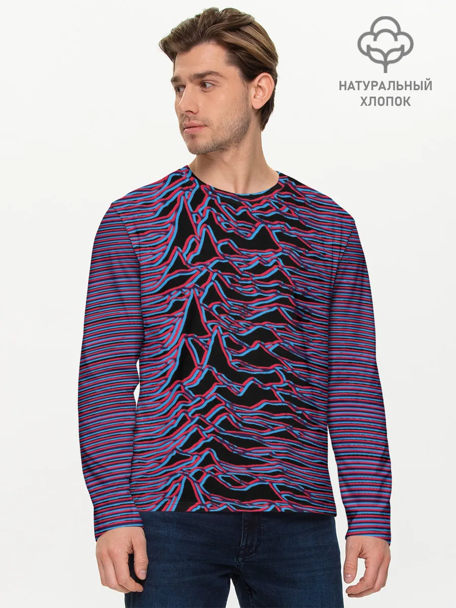 Мужской лонгслив базовый / Joy Division Glitch