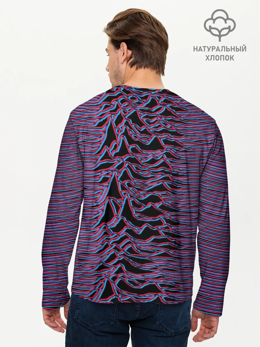 Мужской лонгслив базовый / Joy Division Glitch