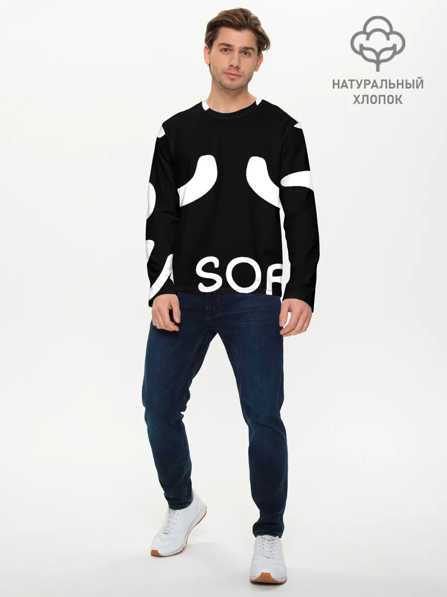 Мужской лонгслив базовый / Sorry not sorry