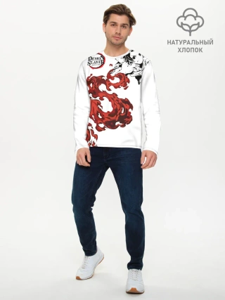 Мужской лонгслив базовый / Клинок, рассекающий демонов
