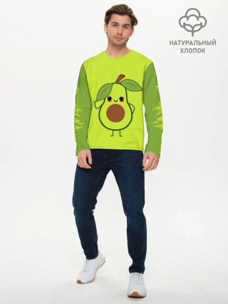Мужской лонгслив базовый / Авокадо