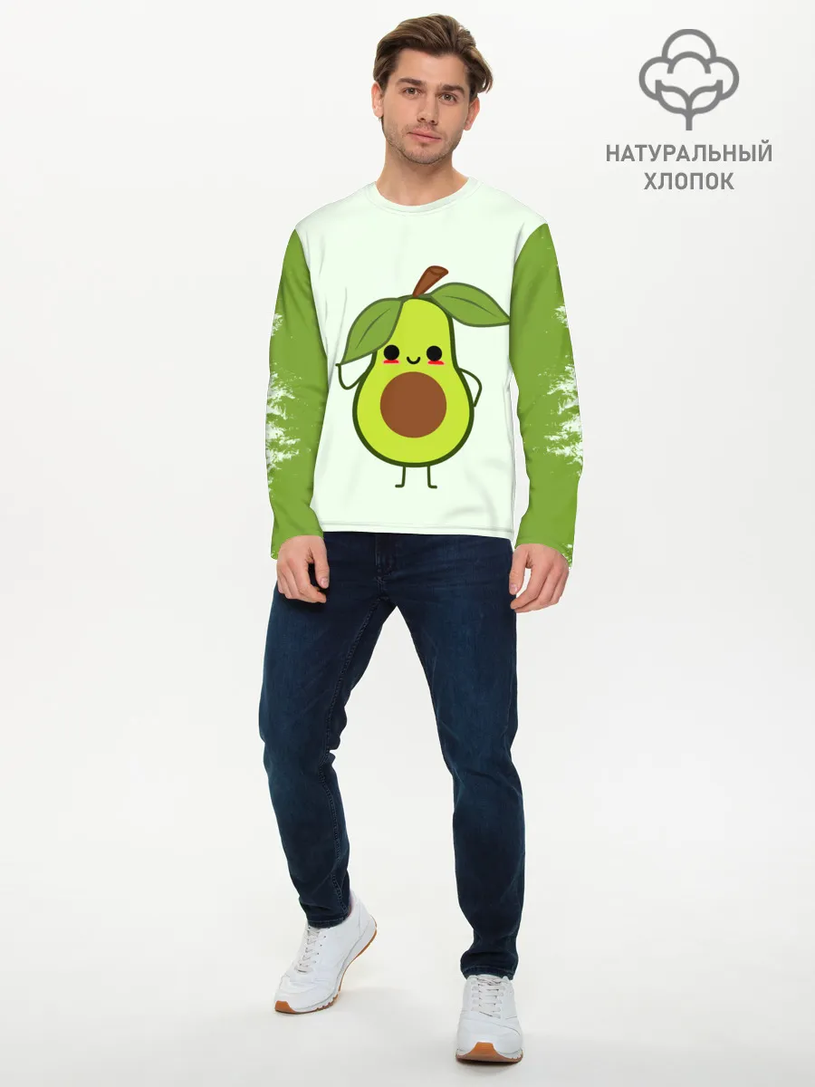 Мужской лонгслив базовый / Авокадо