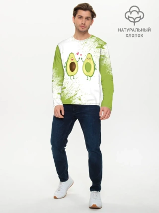 Мужской лонгслив базовый / Авокадо