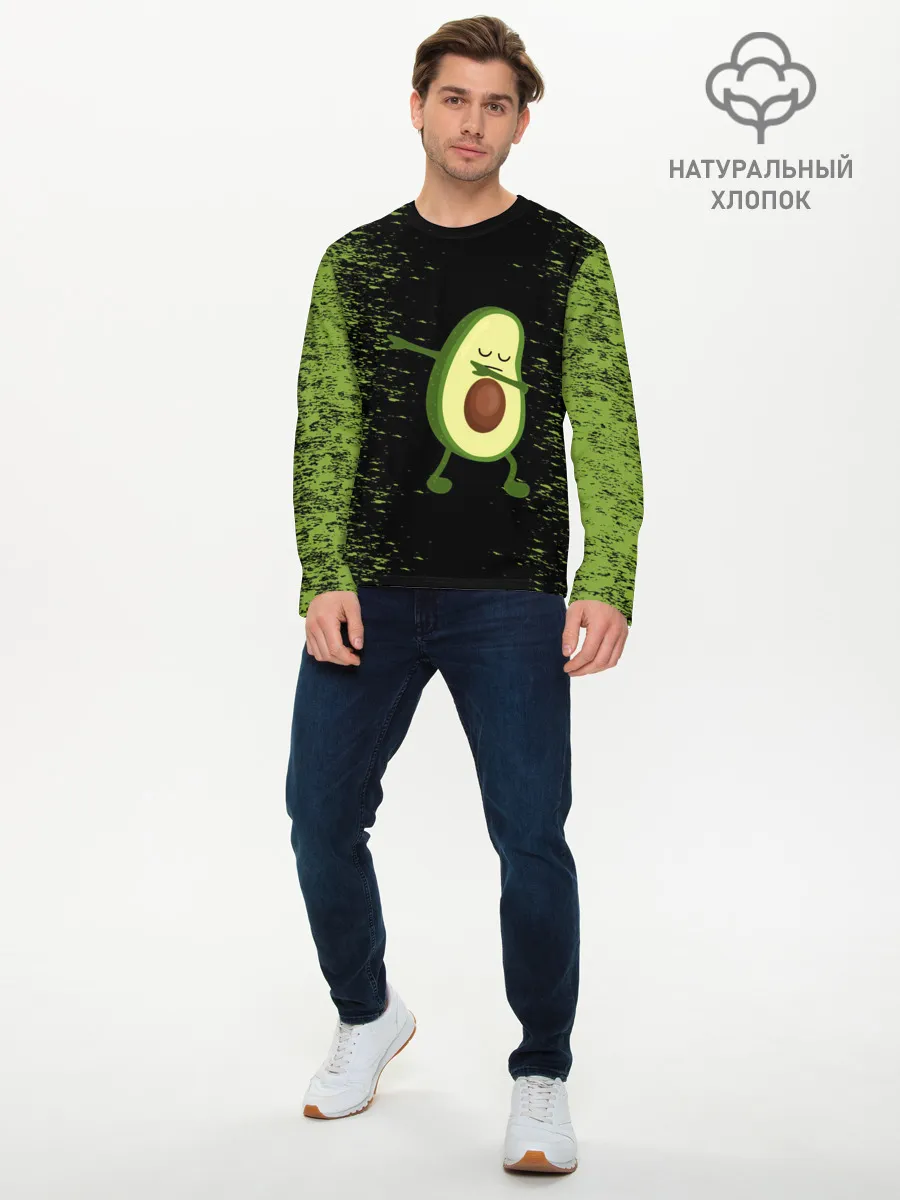 Мужской лонгслив базовый / Авокадо