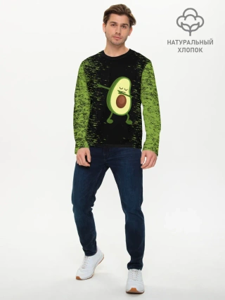 Мужской лонгслив базовый / Авокадо