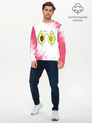 Мужской лонгслив базовый / Авокадо