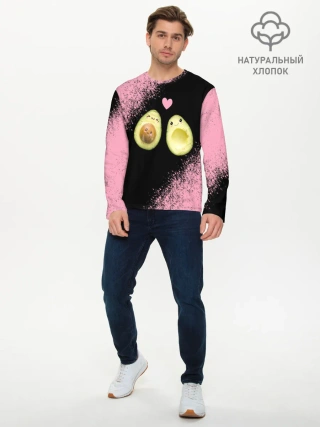 Мужской лонгслив базовый / Авокадо