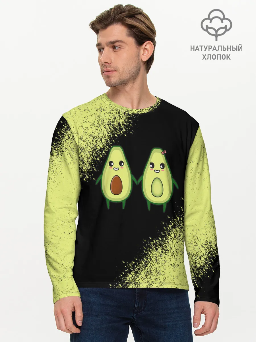 Мужской лонгслив базовый / Авокадо