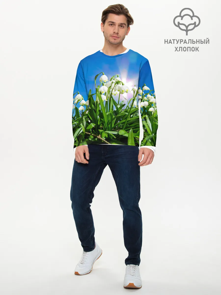 Мужской лонгслив базовый / Подснежники