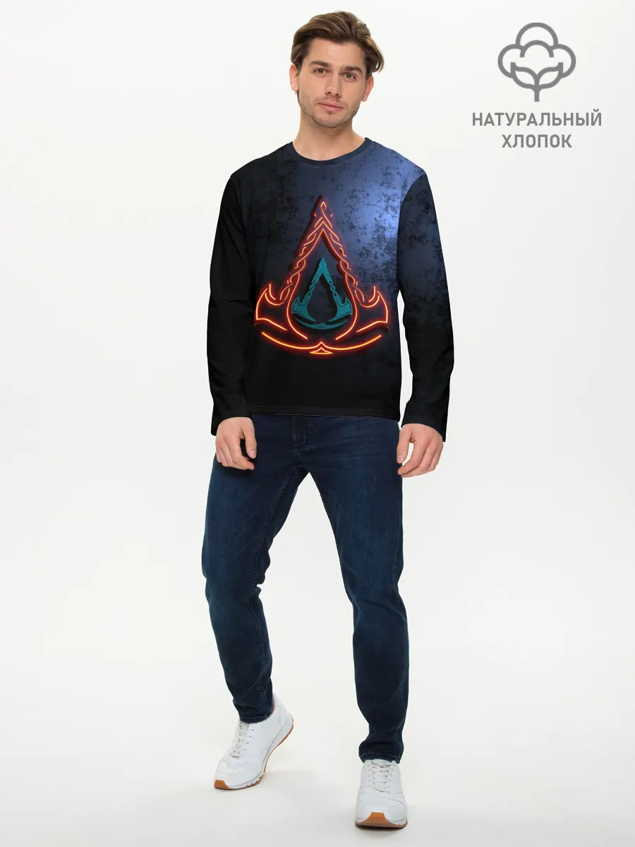 Мужской лонгслив базовый / Assassins Creed Valhalla