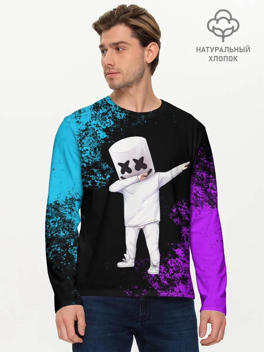 Мужской лонгслив базовый / MARSHMELLO