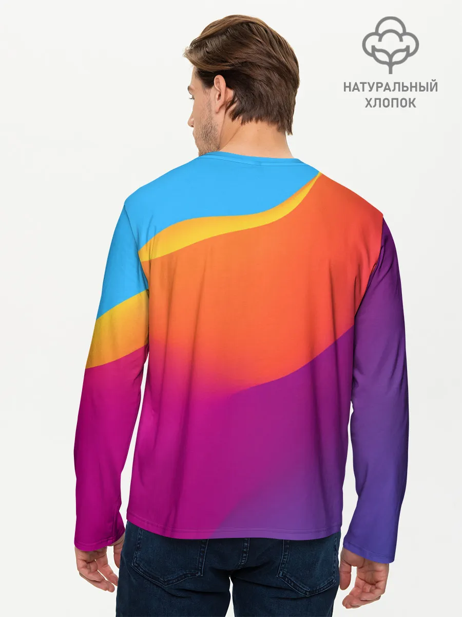 Мужской лонгслив базовый / ТЕКСТУРА ГРАДИЕНТА