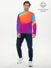 Мужской лонгслив базовый / ТЕКСТУРА ГРАДИЕНТА