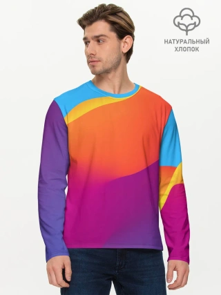 Мужской лонгслив базовый / ТЕКСТУРА ГРАДИЕНТА