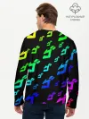 Мужской лонгслив базовый / Радужный Паттерн Лого ДжоДжо