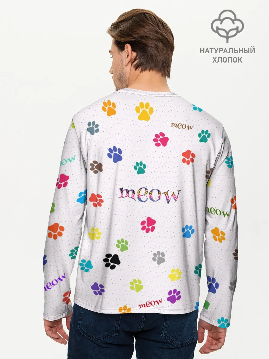 Мужской лонгслив базовый / Meow