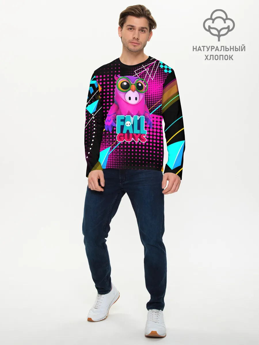 Мужской лонгслив базовый / Fall Guys | Saw