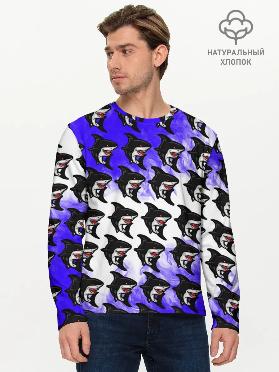 Мужской лонгслив базовый / Акула