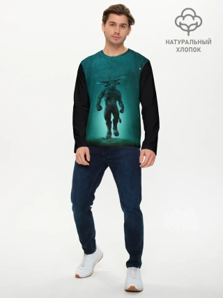 Мужской лонгслив базовый / Бык Миноса