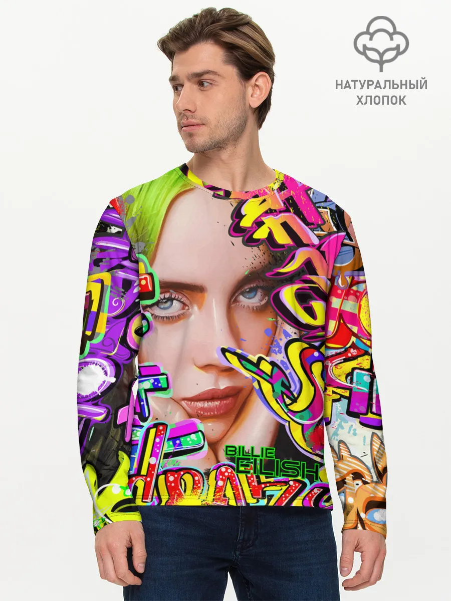 Мужской лонгслив базовый / Billie Eilish