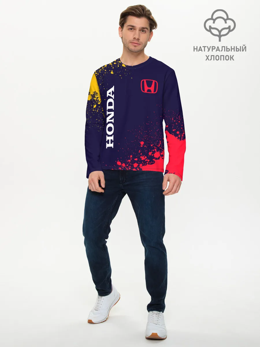 Мужской лонгслив базовый / HONDA / ХОНДА