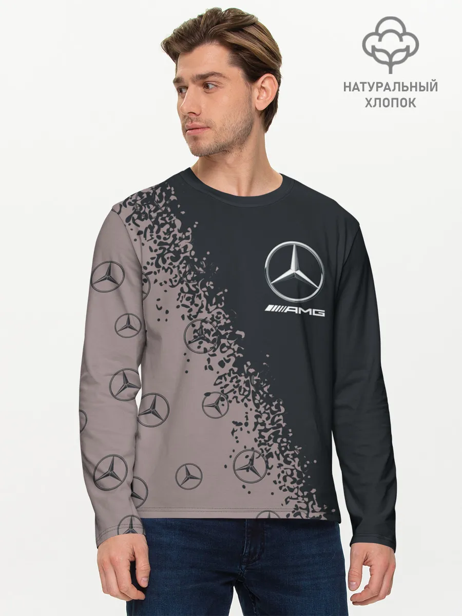 Мужской лонгслив базовый / MERCEDES / МЕРСЕДЕС