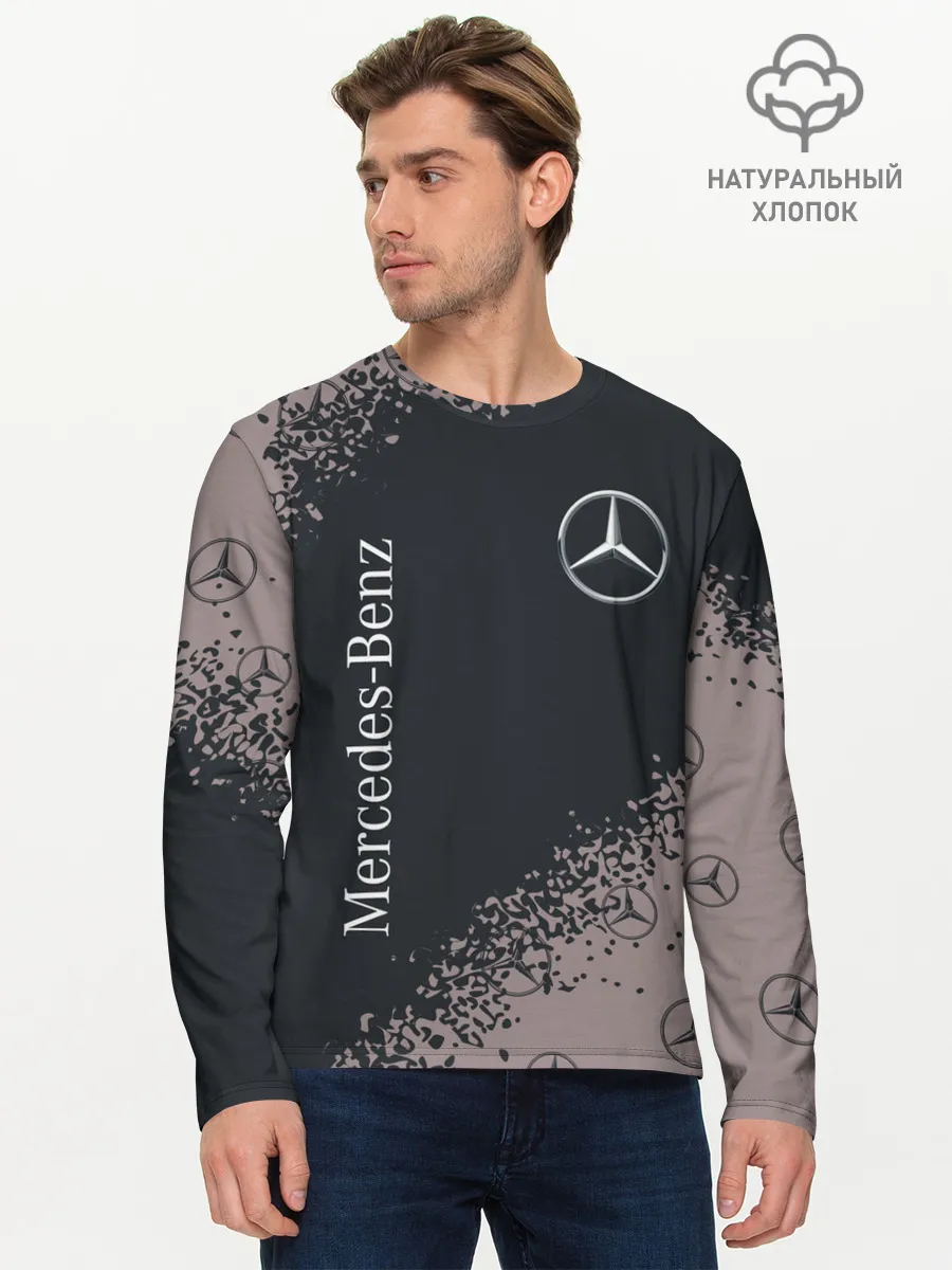 Мужской лонгслив базовый / MERCEDES / МЕРСЕДЕС