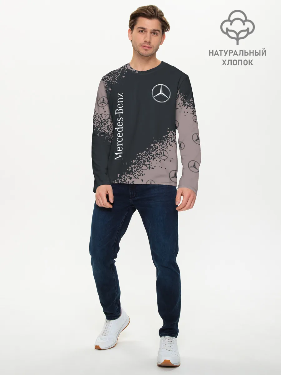 Мужской лонгслив базовый / MERCEDES / МЕРСЕДЕС