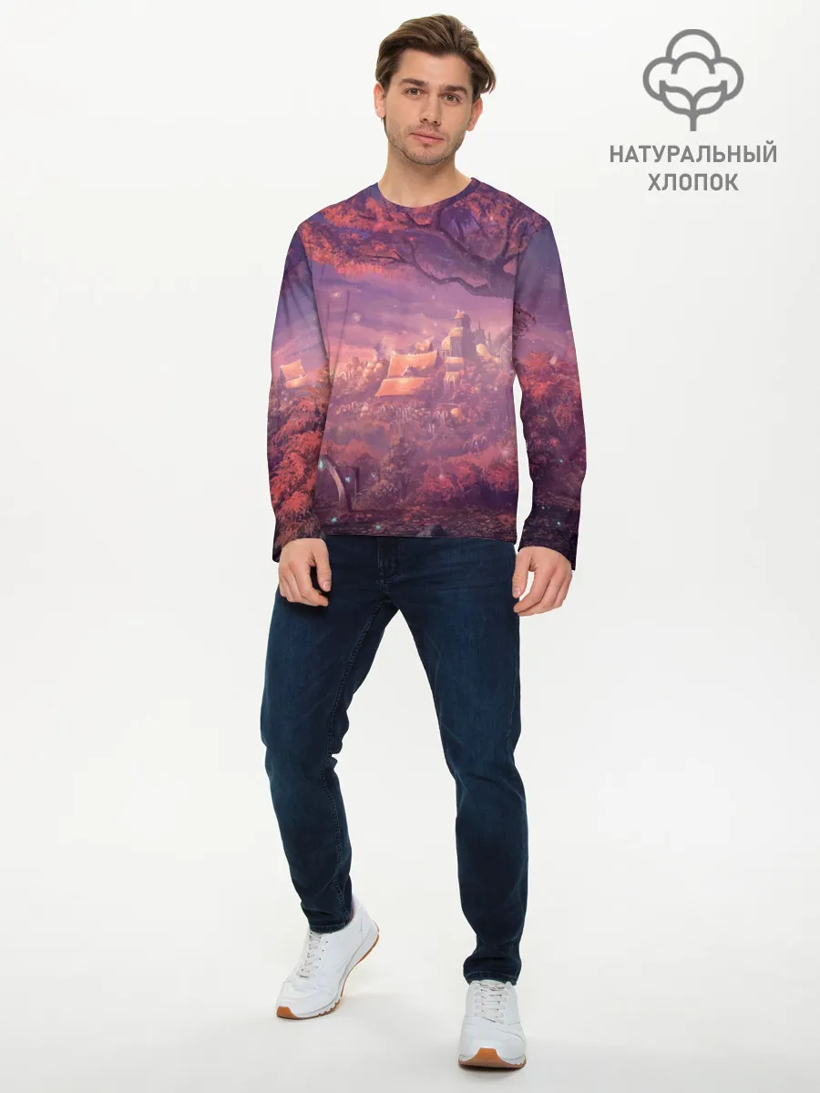 Мужской лонгслив базовый / Fantasy Forest