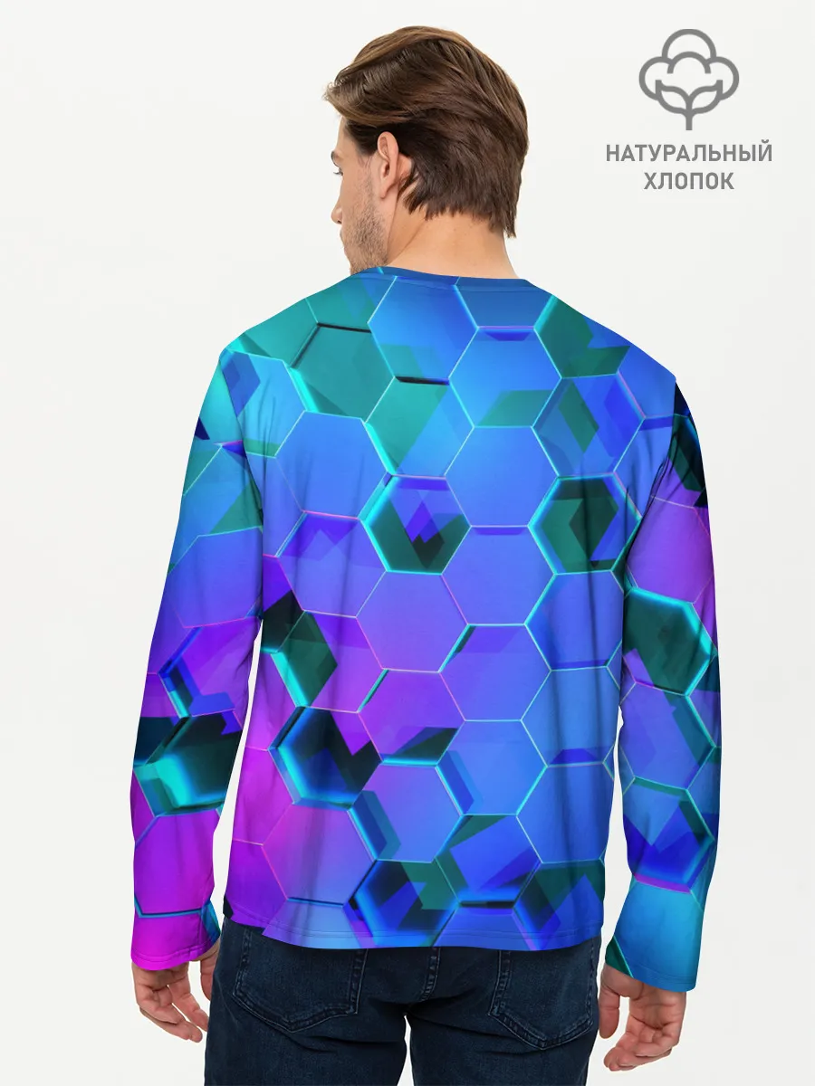 Мужской лонгслив базовый / Geometry