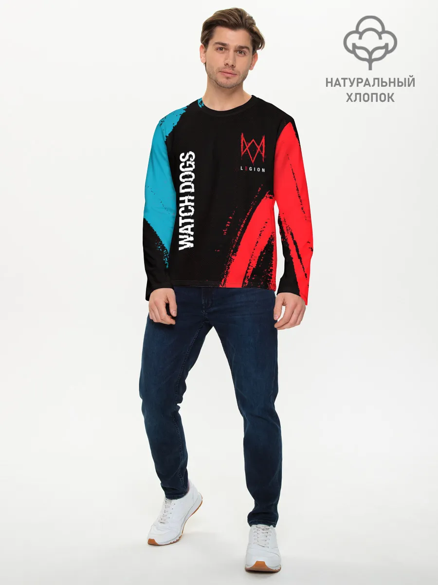 Мужской лонгслив базовый / WATCH DOGS LEGION / ВОТЧ ДОГС