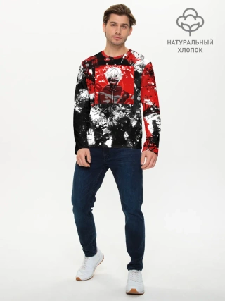 Мужской лонгслив базовый / Кен канеки