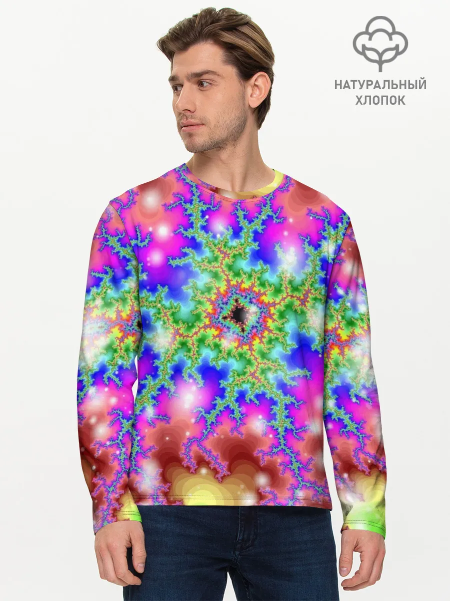 Мужской лонгслив базовый / Абстракция