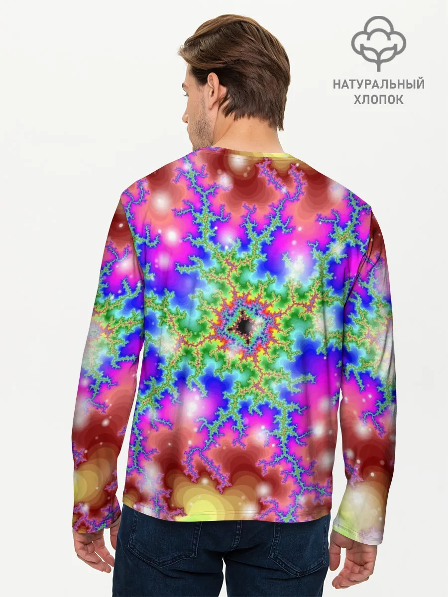 Мужской лонгслив базовый / Абстракция