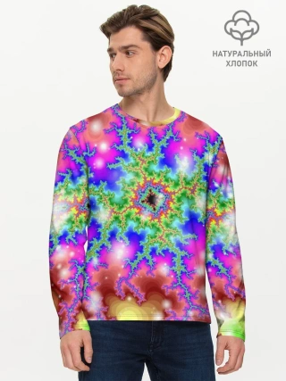 Мужской лонгслив базовый / Абстракция