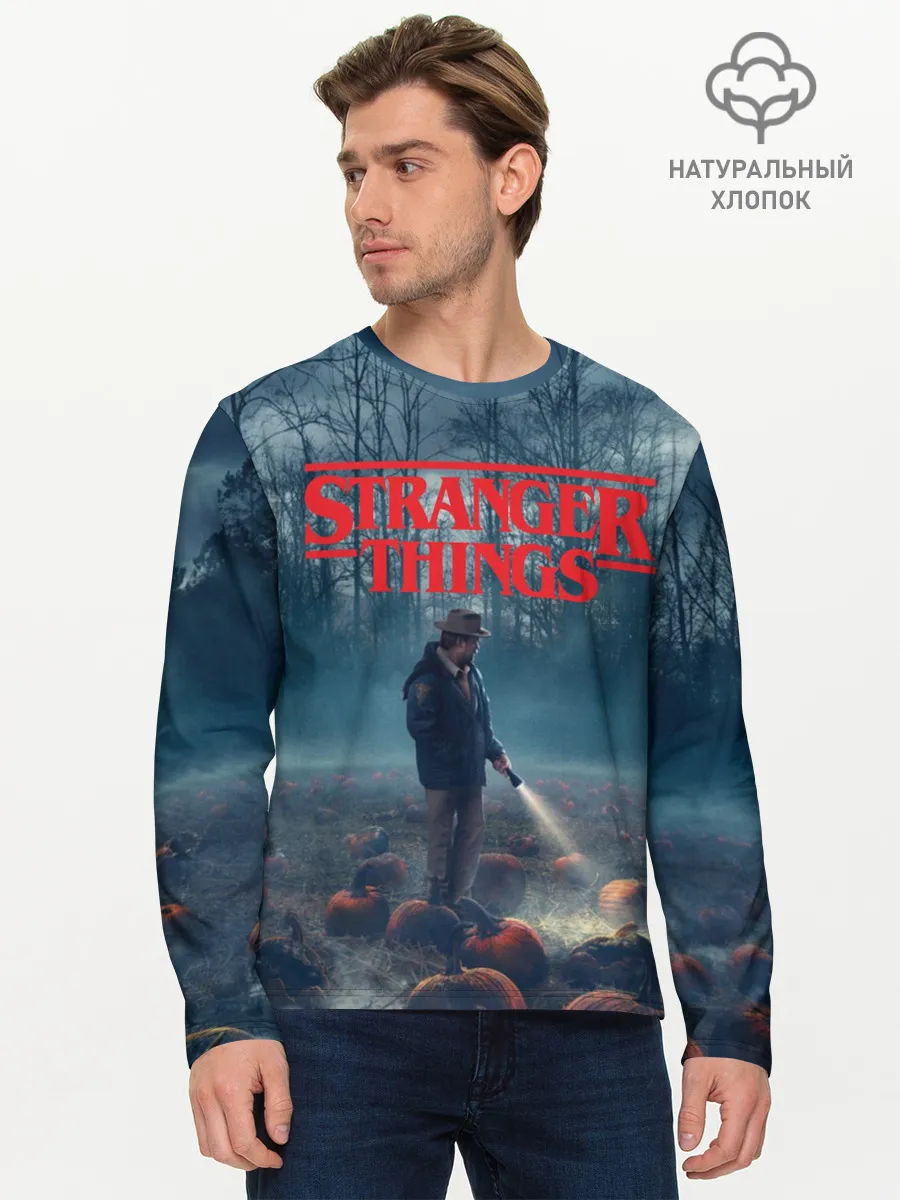 Мужской лонгслив базовый / Stranger Things